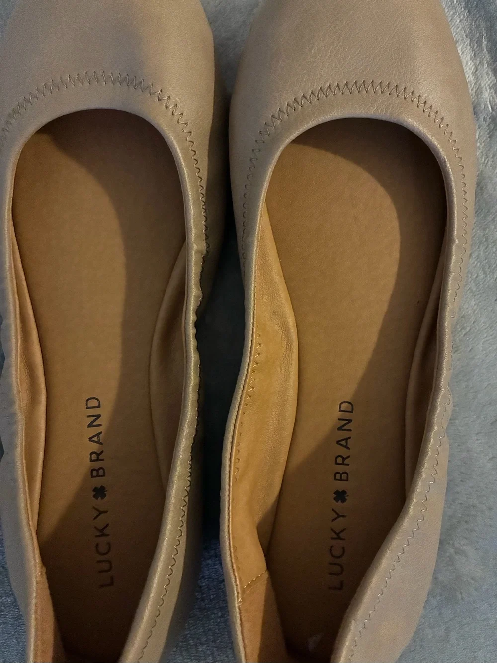 Lucky Brand Neutral Taupe Ballet Flats - Picture 2 of 4